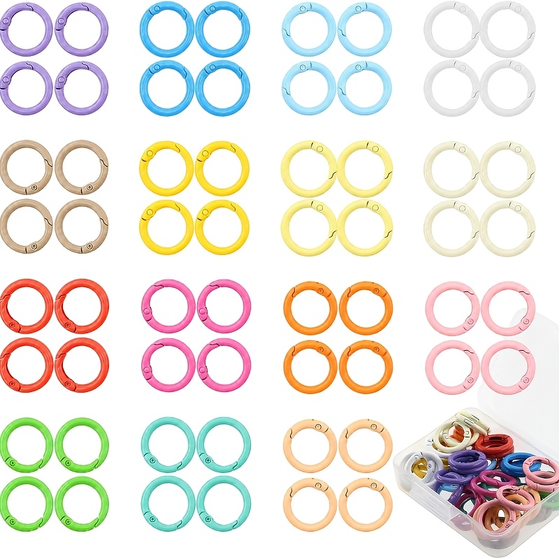 Jewelry Making Kit For Beginners - 100pcs Colorful 25mm round Spring O-Ring