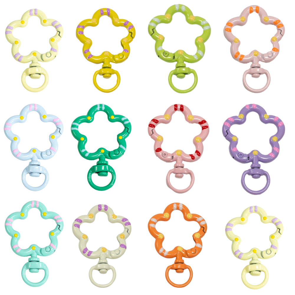 Jewelry Making Metal - 5pcs Flower Metal Lobster Claw Clasps