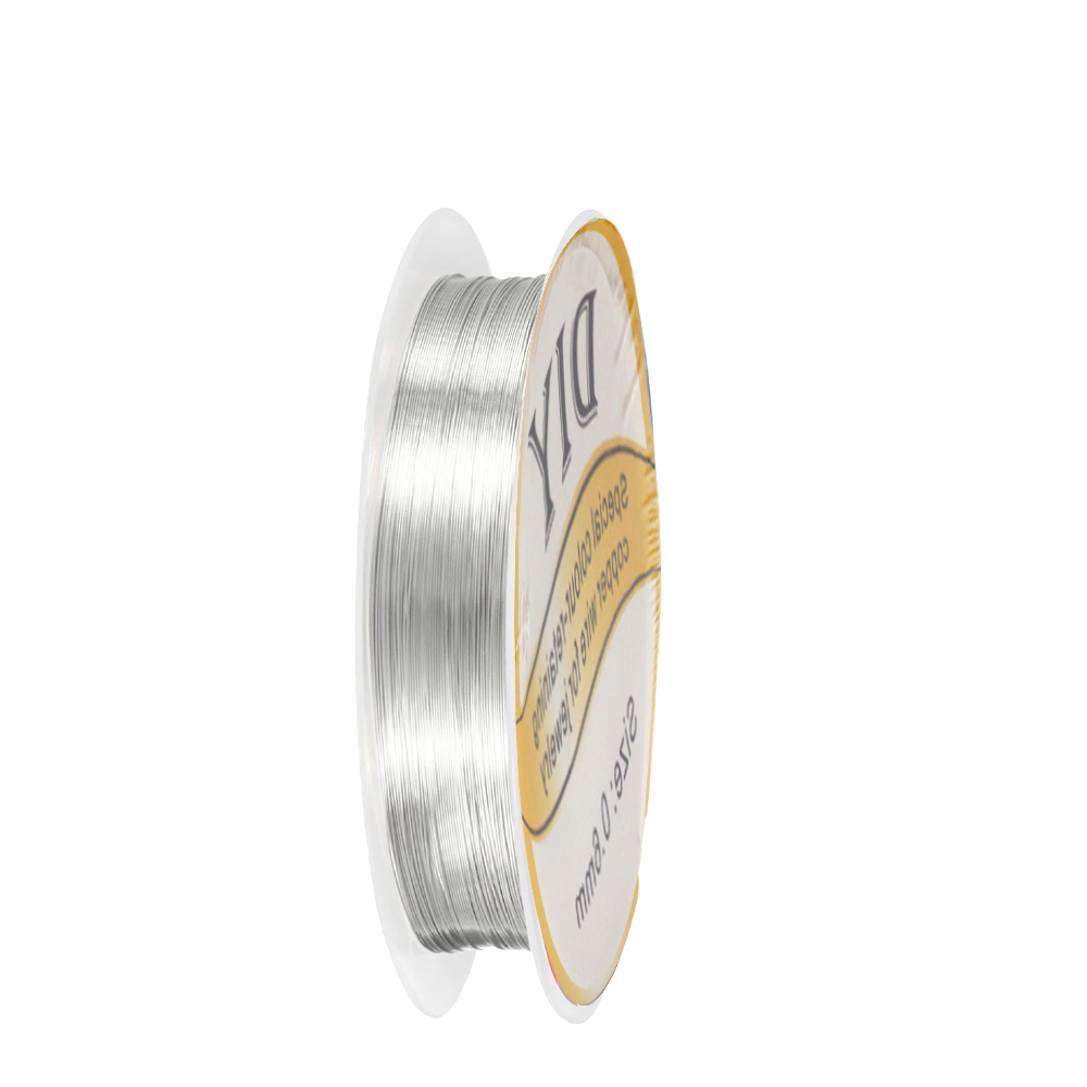 Jewelry Making Equipment - 1Roll Silver Copper Wire 0.3/0.4/0.5/0.6/0.8mm Bead