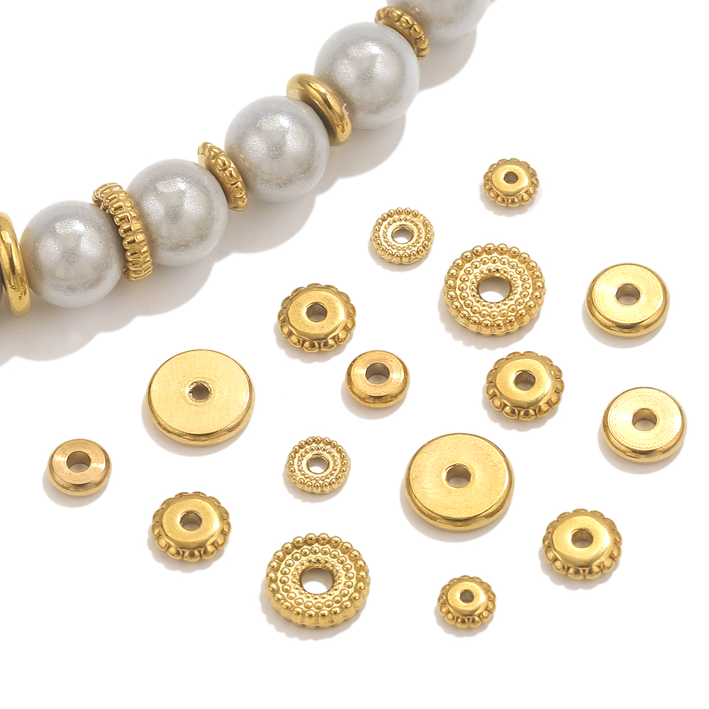 Jewelry Making Equipment - 20pcs Stainless Steel Gold Spacer Beads