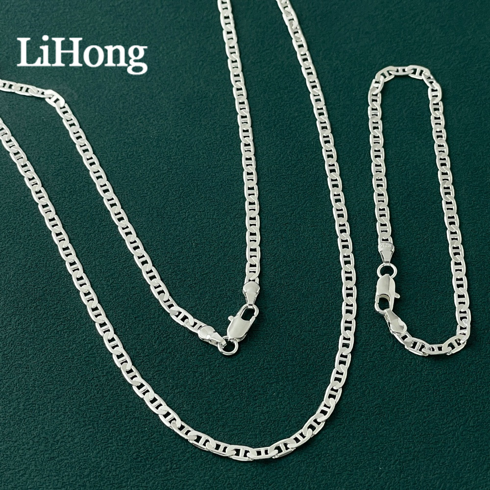 Lobster Clasp Silver - LihongWholesale Men's 925 Sterling Silver Necklace