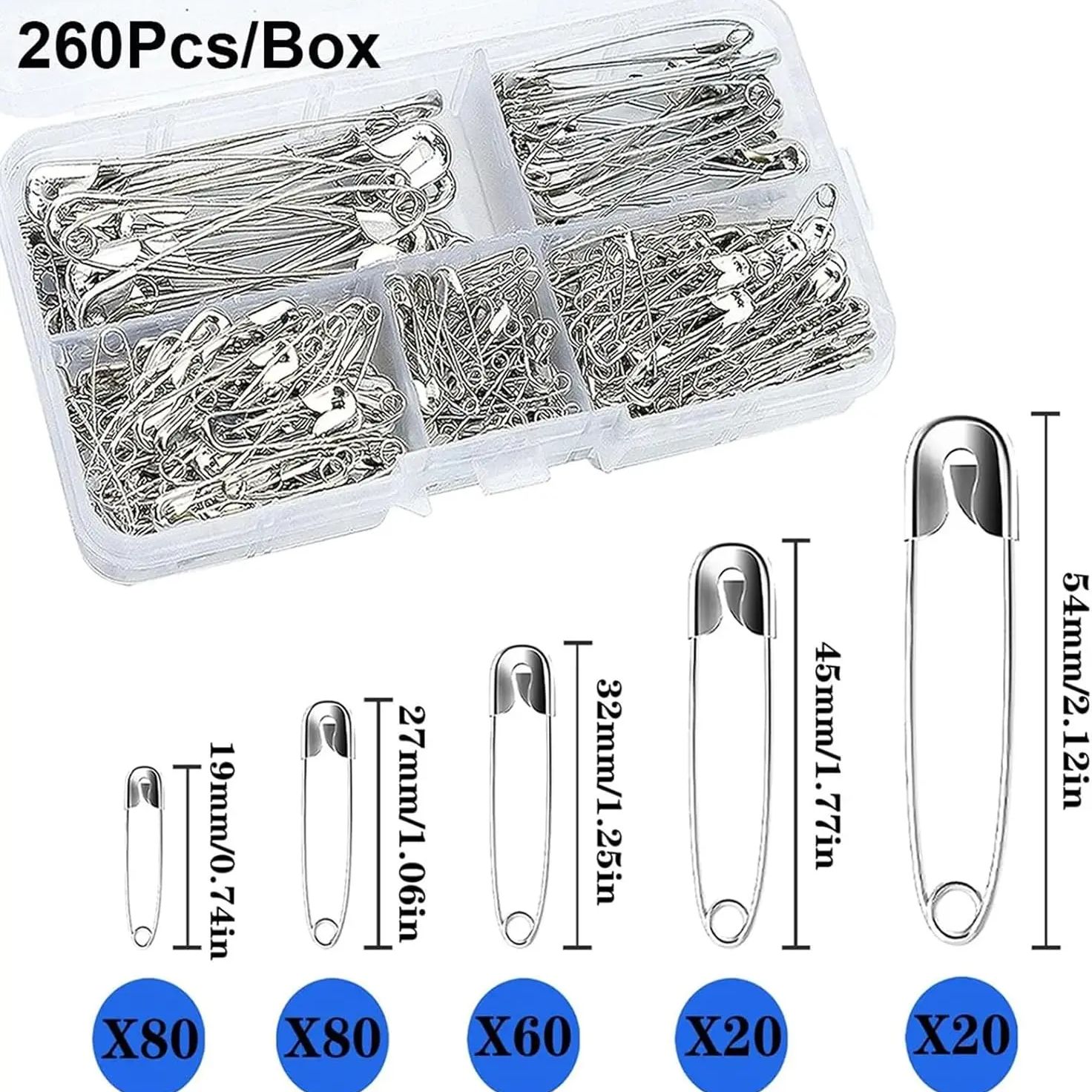 Silver Safety Pins Kit With St - огляд і ціна Jewelry Making Education