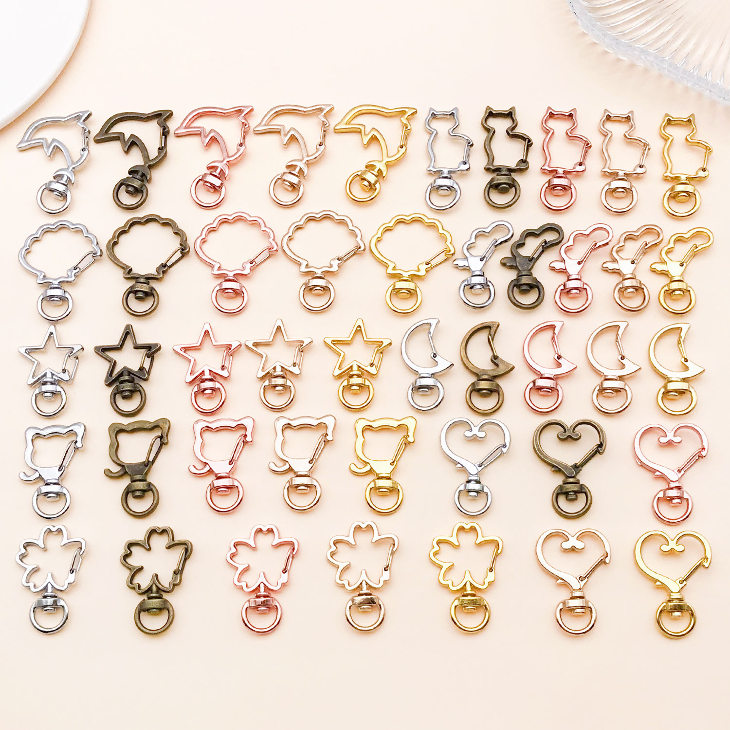 5pcs/lot Heart Star Moon Cat D - огляд і ціна Jewelry Making Chain