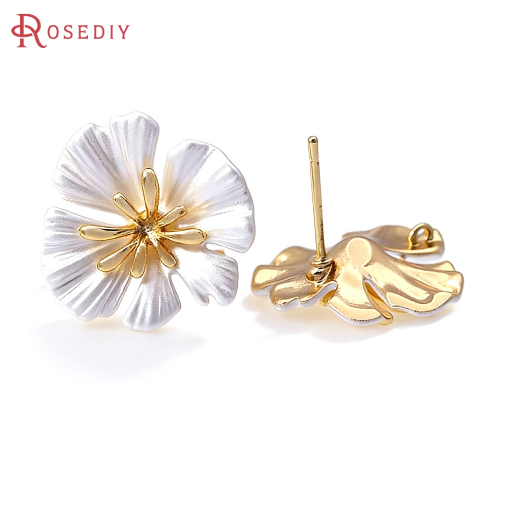 18K Gold Color Brass Flower St - огляд і ціна Jewelry Making Gold