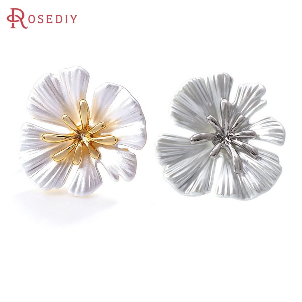 18K Gold Color Brass Flower St - огляд і ціна Jewelry Making Gold