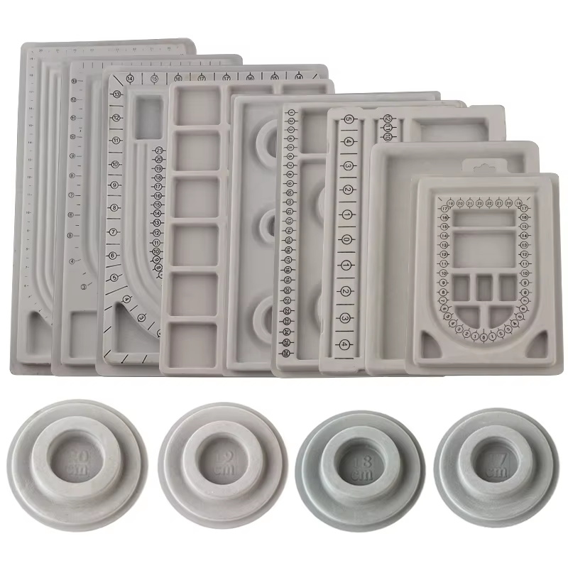 1PC Grey Flocked Bead Board Br - огляд і ціна Jewelry Making Education
