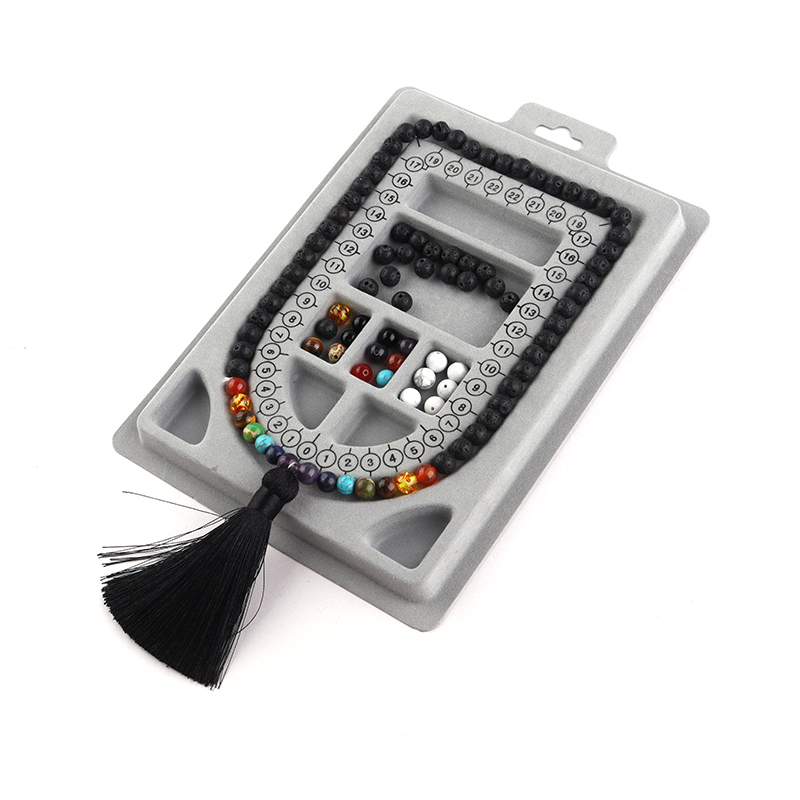 1PC Grey Flocked Bead Board Br - огляд і ціна Jewelry Making Education