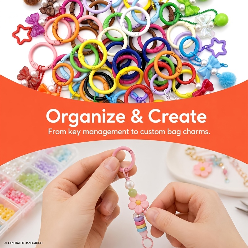 100pcs Colorful 25mm round Spr - огляд і ціна Jewelry Making Kit For Beginners