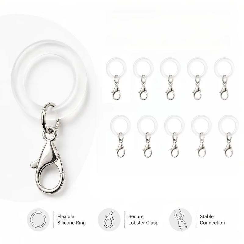 Silicone Umbrella Handle Rings - огляд і ціна Lobster Clasp Silver