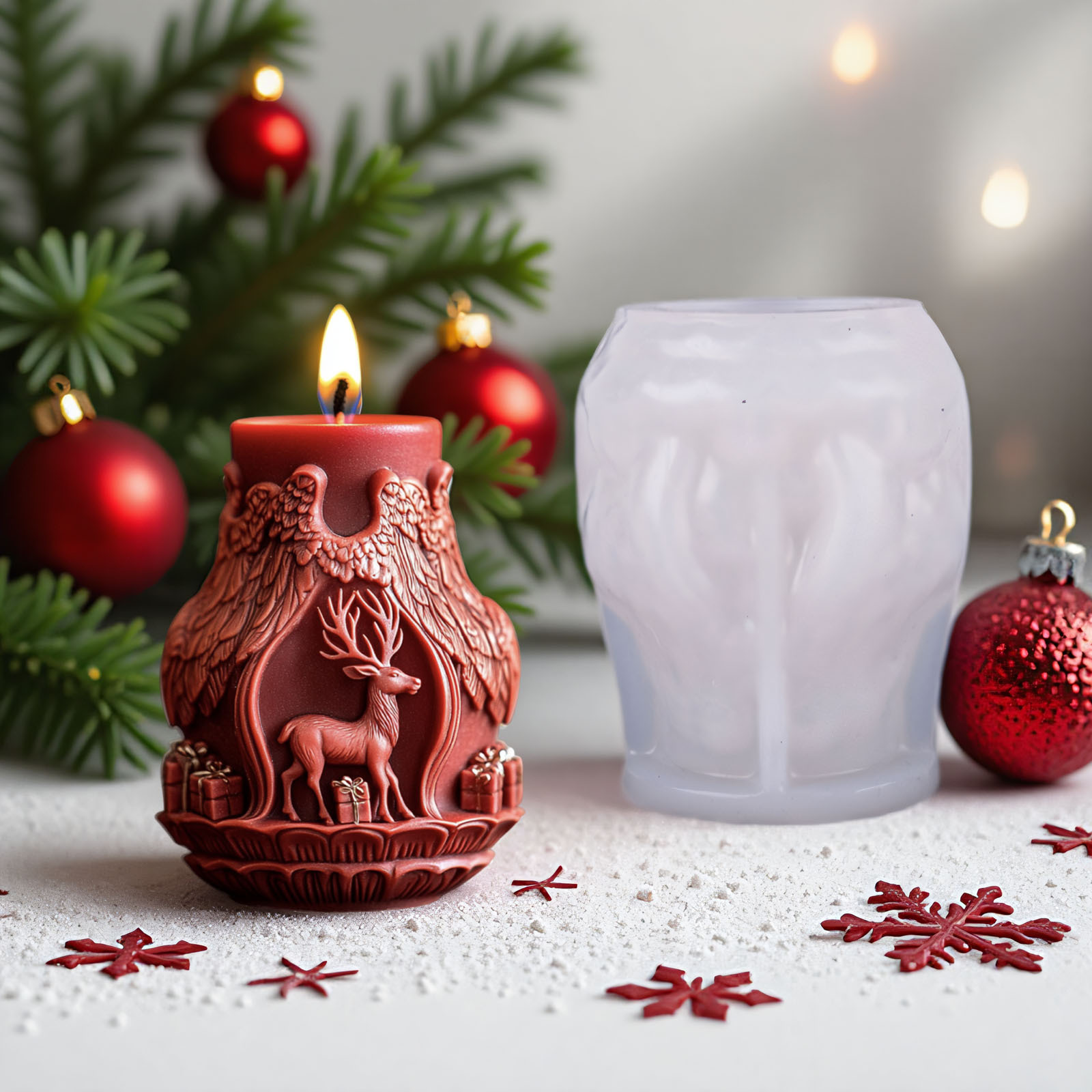 Santa Claus and Elk Candle Mak - огляд і ціна Jewelry Making Mold