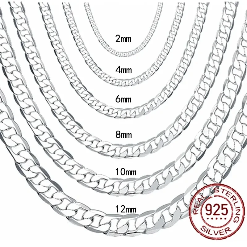 Men's 925 Sterling Silver Neck - огляд і ціна Lobster Clasp Silver