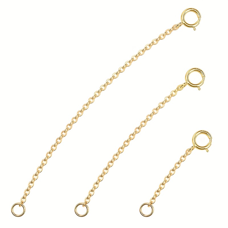 3Pcs Spring Clasp Extension Ch - огляд і ціна Jewelry Making Chain