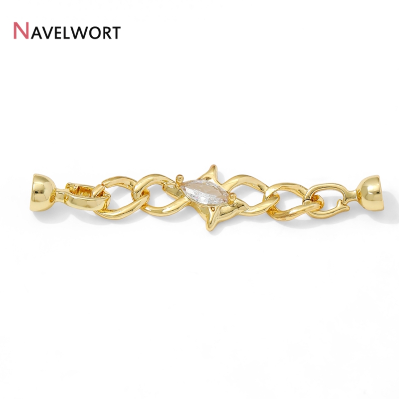 14K Gold Plated Brass Zircon C - огляд і ціна Jewelry Making Chain