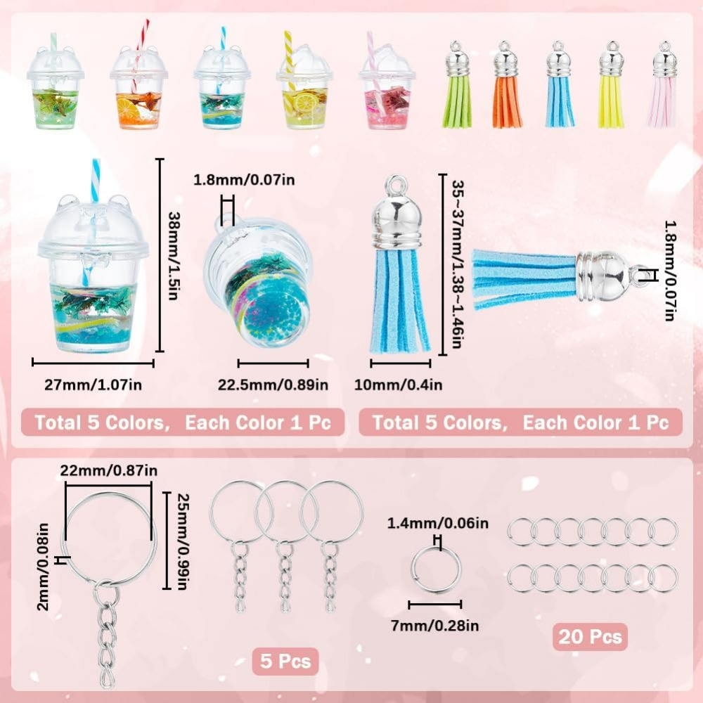 35Pcs DIY 5 Sets Bubble Tea Ke - огляд і ціна Jewelry Making Chain