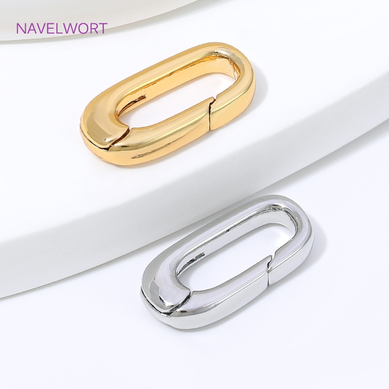 1/2/4Pcs 18K Gold Plated Oval  - огляд і ціна Jewelry Making Gold