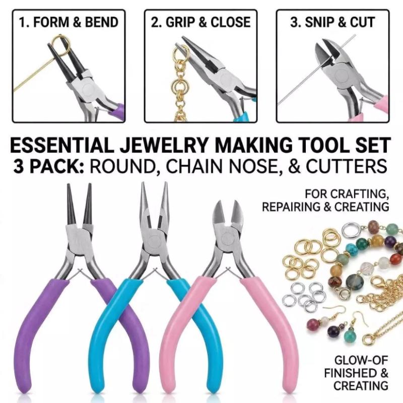 【L】1/3PCS Jewelry Making Plier - огляд і ціна Jewelry Making Pliers Set