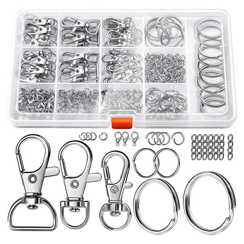 265PCS Metal Keychain Kit Lobs - огляд і ціна Lobster Clasp Silver