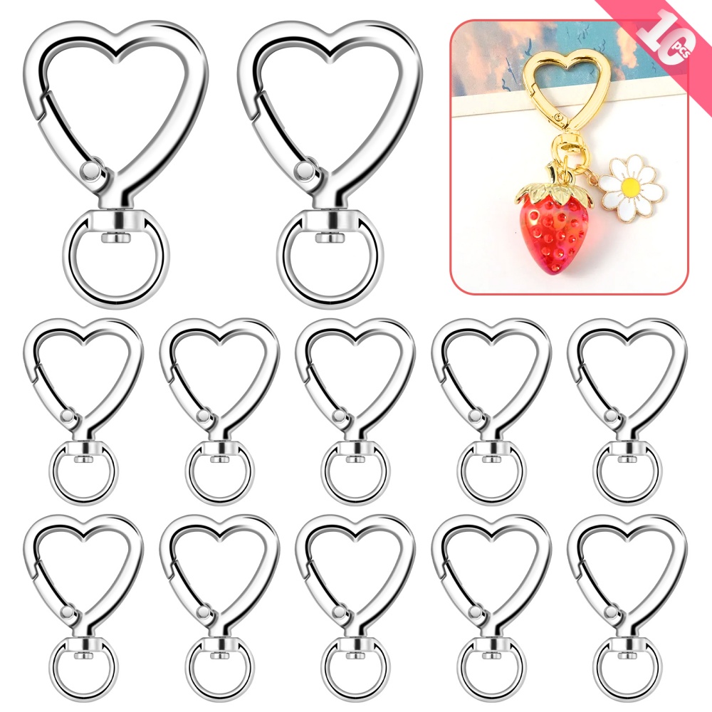 10pcs Metal Heart Lobster Claw - огляд і ціна Jewelry Making Kit For Beginners