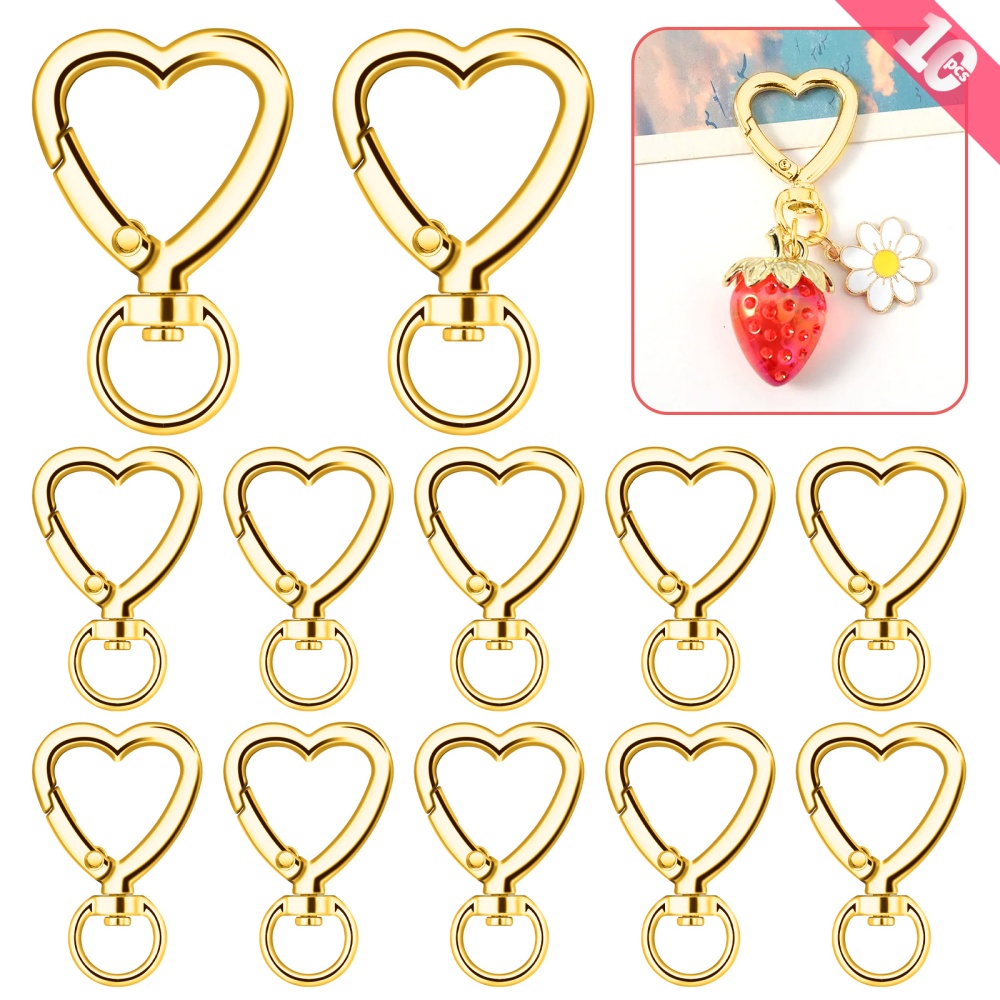 10pcs Metal Heart Lobster Claw - огляд і ціна Jewelry Making Kit For Beginners