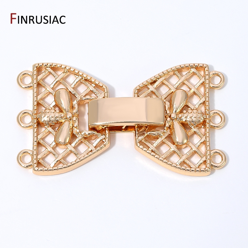 14K Gold Plated Brass 3-Row Pe - огляд і ціна Jewelry Making Gold