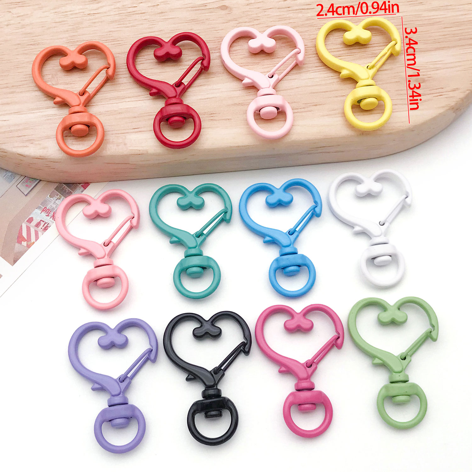 20pcs 24x34mm Paint Love Hook  - огляд і ціна Jewelry Making Chain