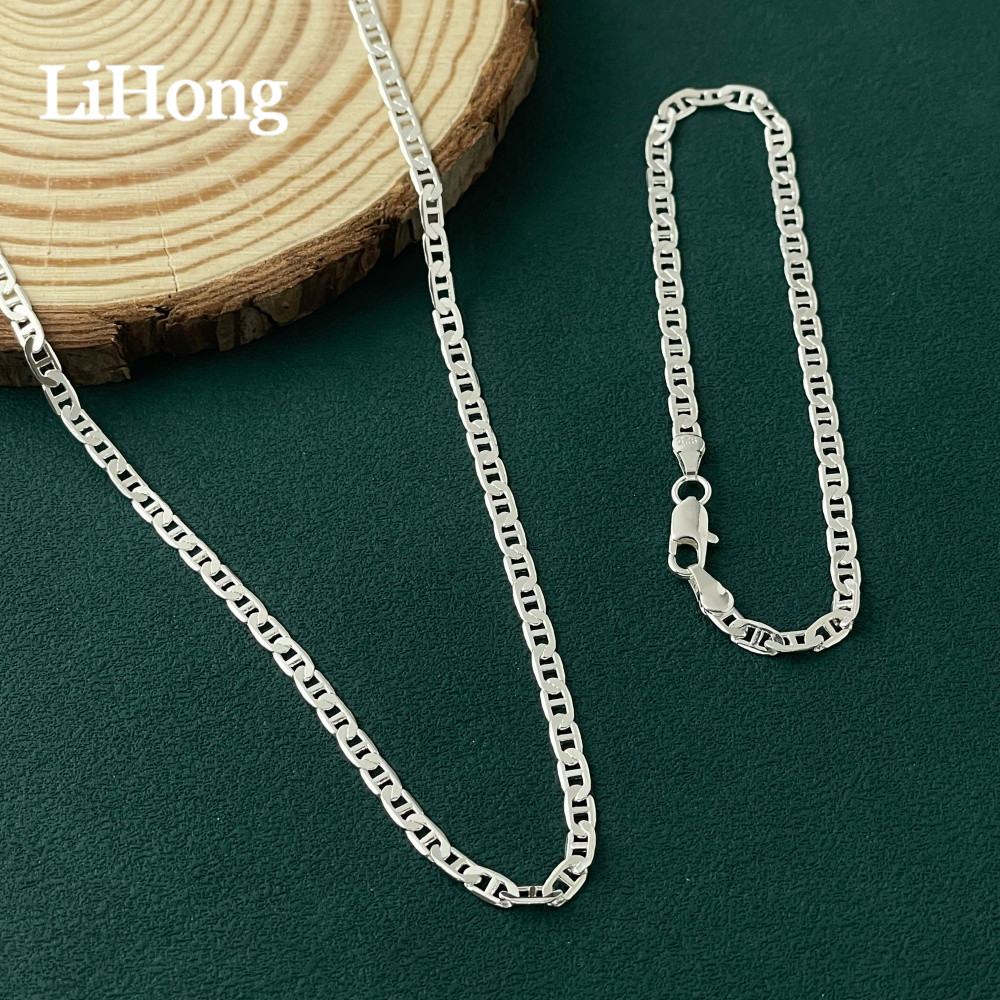 LihongWholesale Men's 925 Ster - огляд і ціна Lobster Clasp Silver