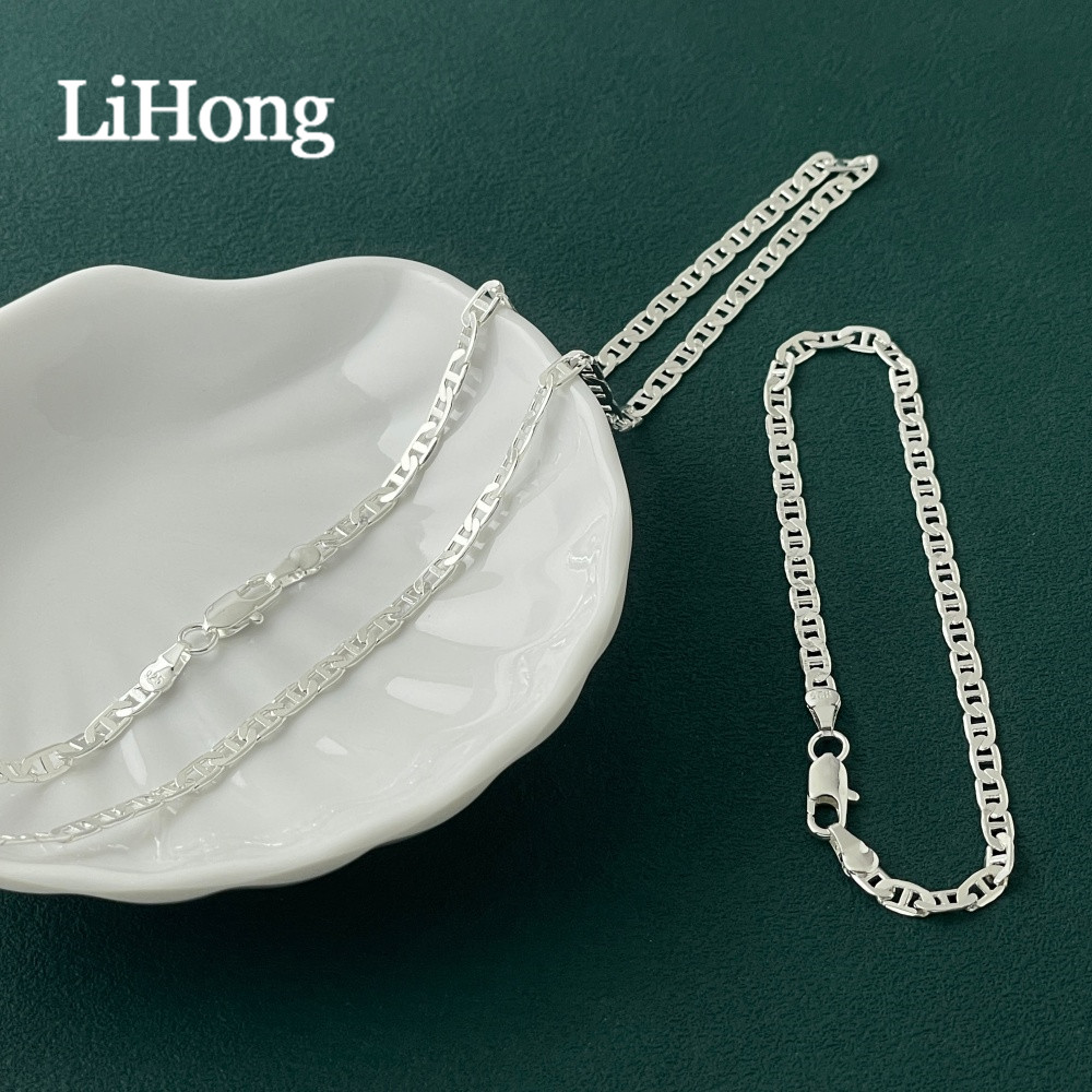 LihongWholesale Men's 925 Ster - огляд і ціна Lobster Clasp Silver